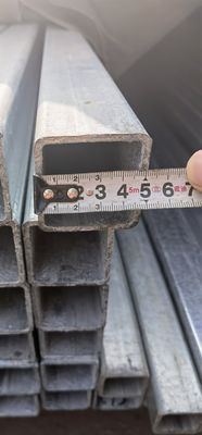 Galvanized Square Rectangular Steel Pipes And Tubes For Greenhouse Building Industrial With Decoiling Processing Service