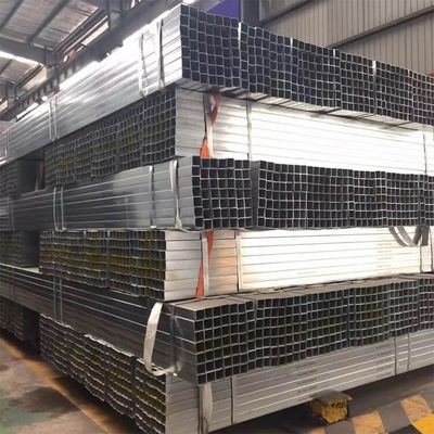 Galvanized Square Rectangular Steel Pipes And Tubes For Greenhouse Building Industrial With Decoiling Processing Service