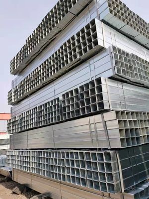 Galvanized Square Rectangular Steel Pipes And Tubes For Greenhouse Building Industrial With Decoiling Processing Service