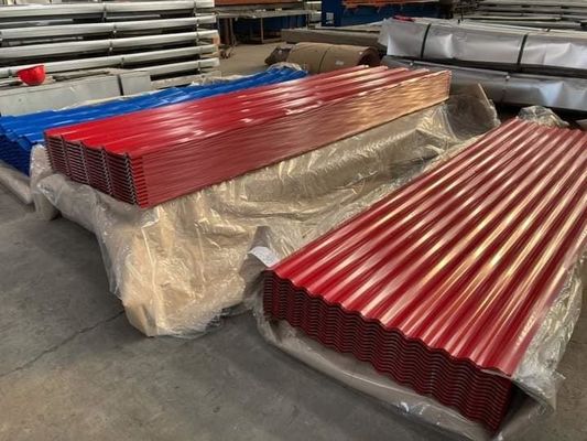 Zero Minimum Regular Big Spangle Corrugated Color Steel Roofing Sheet 1.0mm Thickness Custom Length and Width Full Hard