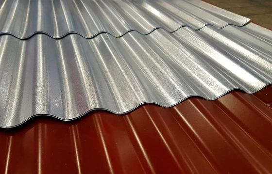 Zero Minimum Regular Big Spangle Corrugated Color Steel Roofing Sheet 1.0mm Thickness Custom Length and Width Full Hard