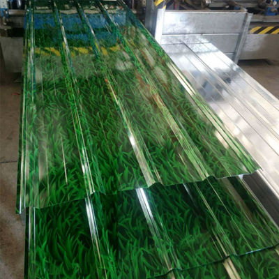 Metal Building Materials Prepainted Galvanized Steel Tile 1219mm Width G550 Zinc Coating Corrugated Color Steel Roofing Sheet