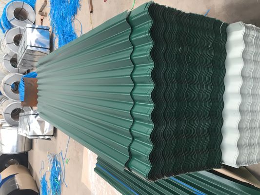 Easy Installation PPGI Corrugated Plate Galvanized Roofing Sheet Width 665-1100mm Coated Color Painted Building Material
