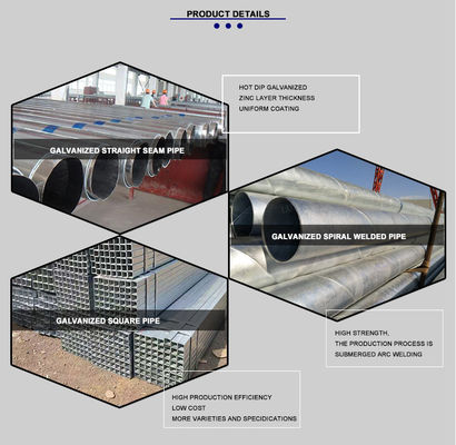 Customizable Q235 Q345 Pre-galvanized Pipe Galvanized Steel Pipe with Non-oiled Surface